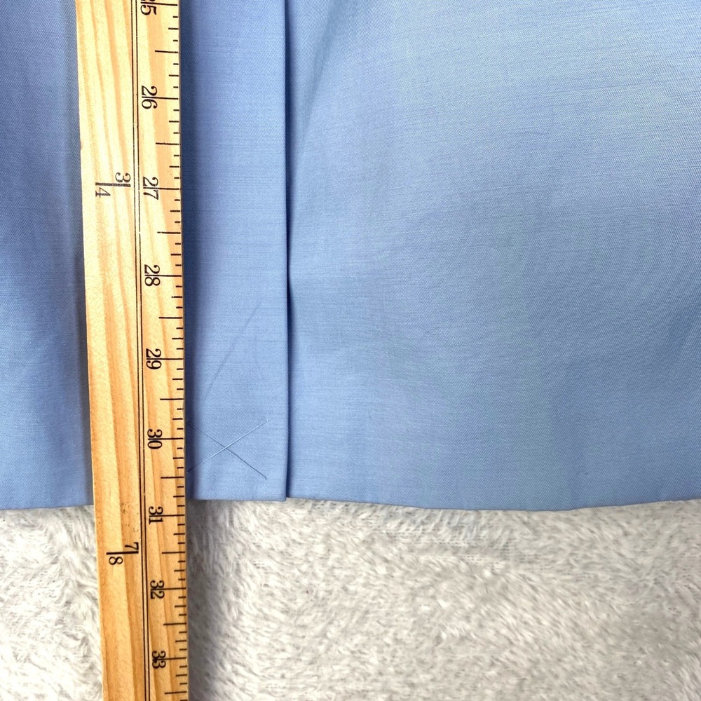 Calvin Klein Belted Double Breasted Trench Coat Women L Blue Chic Career Office - Picture 7 of 12